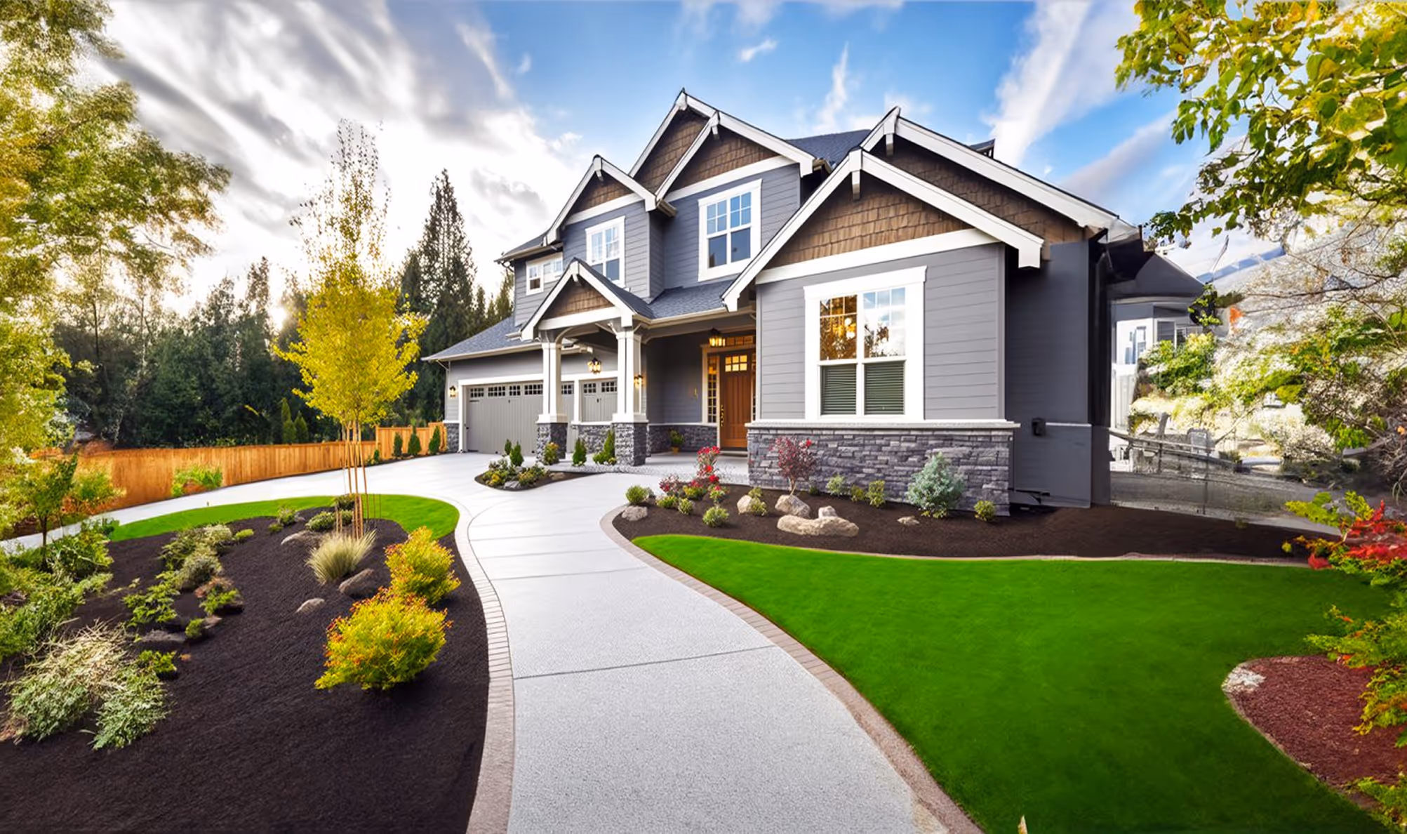 Inspected single-family home with manicured landscaping in Charlotte, North Carolina